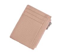 KADSXIYA Portable Card Case with License Slot and Coin Pouch Slim Wallet Great for Men, Pink