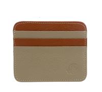 KADSXIYA Portable Coin Purse Slim Wallet PU Credit Card Container for Neat Storage, Liwen two color oran