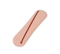 KADSXIYA Portable Face Brush Cosmetic Bag Silicone Travel Makeup Brush Bag for Women, Brown