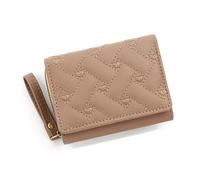 KADSXIYA PU Leather Women Short Wallet Zipper Coin Purse Fashion Credit Card Holder, Khaki