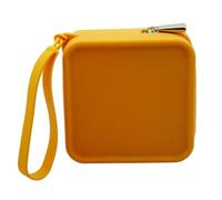 KADSXIYA Silicone Storage Bag for Earphone Cable Lipstick Makeup Versatile Coin Purse, Orange