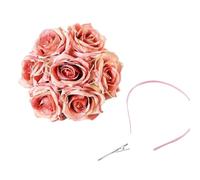 KADSXIYA Simulation Rose Flower Crown Hair Wreath Bridal Wedding Party Headband Hairpin