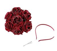 KADSXIYA Simulation Rose Flower Crown Hair Wreath Bridal Wedding Party Headband Hairpin
