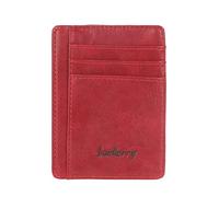 KADSXIYA Slim PU Leather Wallet Credit ID Card Holder Purse Casual Money for Case for Men Women Fashion Bag, Red