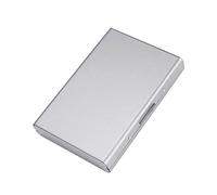 KADSXIYA Stainless Steel Business Card Holder Blocking Bank Credit Cards ID for Case Bag Wallet Organizer for Women Men, Silver with wallet Y