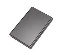 KADSXIYA Stainless Steel Business Card Holder Blocking Bank Credit Cards ID for Case Bag Wallet Organizer for Women Men, Black with wallet D