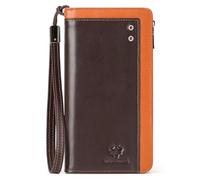 KADSXIYA Stylish Business Long Wallet for Men Blocking Card Holder Zipper Phone Bags