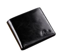 KADSXIYA Stylish Men's Wallet Short PU Blocking Card Holder Coin Pocket Business Gift, Black