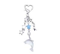 KADSXIYA Sweet Cool Star Dolphin Spiders Pendant Keychain Y2K Keyring Bag Decorations, Dolphin, As detailed description