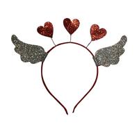 KADSXIYA Tinsel Heart&Wing Hairband for Sweet Girls Valentines Day Taking Photo Headband