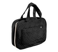 KADSXIYA Toiletry Bag with Hanging Hook Travel Makeup Bags Foldable Shampoo Container, Black