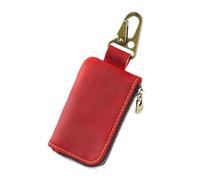 KADSXIYA Vintage Leather Zipper Purse Bag Key Wallet Multi functional Fashion Holder, Burgundy