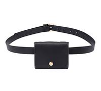 KADSXIYA Women Girls PU Leather Fanny Pack Casual Waist Bag Classic Cell Phone Pocket, Black, As derailed discription