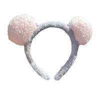 KADSXIYA Women Pompom for Head Hoop Plush Hairband Cute Make Up Stuffed Hair Ornaments