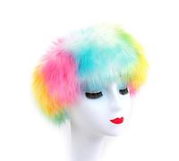 KADSXIYA Women Winter Furry Plush Headband with Elastic Multicolored Ear Warmer Earmuffs