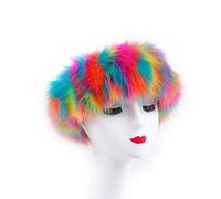KADSXIYA Women Winter Furry Plush Headband with Elastic Multicolored Ear Warmer Earmuffs