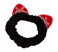 KADSXIYA Womens Cute Plush for Cat Ears Headband Spa Makeup Velvet Hairband Lolita Sweet Bowknot Bell Cosplay Elastic Headwrap Yoga Shower Party Bandana Turban