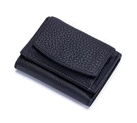 KADSXIYA Women's Fashion Blocking Purse Leather Wallet Female Short Credit Card Holder Coin Trifold Wallets for Girls Ladies Hasp Money Bag, Black