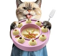 KADTC Cat Puzzle Game Weight Loss Bowl for Indoor Cats Slow Mind Feeder Kitten Puzzles Toys Treat Dispensing Food Dispenser Kitty Enrichment Mental Stimulation Toy