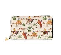 KadUe Cowboy Ride Horse Leather Wallet Fashionable Women's,Multiple Compartments for Cards and Cash Credit Cards