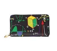KadUe Math Quiz Leather Wallet Fashionable Women's,Multiple Compartments for Cards and Cash Credit Cards