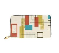 KadUe Mid Century Modern Leather Wallet Fashionable Women's,Multiple Compartments for Cards and Cash Credit Cards