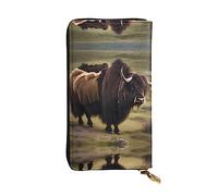 KadUe Mighty Highland Yak Leather Wallet Fashionable Women's,Multiple Compartments for Cards and Cash Credit Cards,