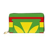 KadUe Native Hawaiian Flag Leather Wallet Fashionable Women's,Multiple Compartments for Cards and Cash Credit Cards