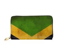 KadUe Old Jamaican Flag Leather Wallet Fashionable Women's,Multiple Compartments for Cards and Cash Credit Cards
