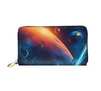 KadUe Science Fiction Future Leather Wallet Fashionable Women's,Multiple Compartments for Cards and Cash Credit Cards