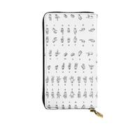 KadUe Sign Language Alphabet Leather Wallet Fashionable Women's,Multiple Compartments for Cards and Cash Credit Cards,