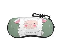 KADUE Smiling Donkey Soft Case Ultra Light Neoprene Zipper Eyeglass Case, Portable Travel Zipper Eyeglasses Case, Beautiful Lamb, One Size