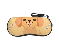 KADUE Smiling Donkey Soft Case Ultra Light Neoprene Zipper Eyeglass Case, Portable Travel Zipper Eyeglasses Case, Cartoon Cute Puppy, One Size