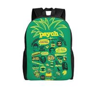 KadUe Unisex Classical Basic Travel Backpack For Teens Boys Girls School Backpack Psych Pineapple Quote