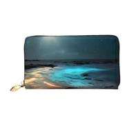 KadUe View Under The Moon Leather Wallet Fashionable Women's,Multiple Compartments for Cards and Cash Credit Cards
