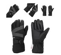 KADVA Mountain Flow Pro - 3M Thinsulate Women's Ski Gloves - Waterproof & Windproof - Genuine Leather & Softshell - For Winter & Skiing (L/XL)