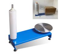 Kadxyan Manual Pallet Stretch Wrap, Stretch Film Packing Machine, Wrapping Dispenser Tool Pallet Packer, 30cm Diameter Turntable, Single Rod Quick Wrapping, for Industrial Machine Use