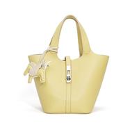 Kadynow Tote Bag for Women Vegan Leather Bucket Crocodile Pattern Top Handle Handbag Shoulder Bag with Detachable Small Purse, A15-1 Yellow, M