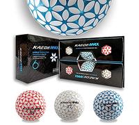 Kaede Max 2 Tone Colored Distance Golf Balls (Half Dozen), Red, Mint Blue, Pink
