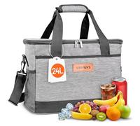 KAEFUYS Insulated Picnic Bag 24L Large Cooler Bag Lunch Bag for Shopping Car Office Camping Outdoor Travel Food Transport Provisions Family Barbecues