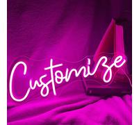 KAEGORT Neon Light Sign Personalised, Custom Neon Sign USB/Dimmable Decoration LED Neon Strip Light Up Letters for Wall Bedroom Gaming Birthday Wedding Bar Café Name Sign(10''-60'', 11 color option)