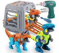 KAEGREEL Take Apart Dinosaur Toys for Kids with Electric Drill Storage Box DIY Construction Build Sets for Boys Girls Educational STEM Christmas Birthday Gifts for Boys Girls 3 4 5 6 7 8 9 Years Old