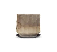 Kähler, Gro Flowerpot With Saucer Ø34 Cm Light Sand, Vase, Multicoloured, Unisex Adult