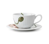 Kähler Hammershøi Poppy teacup with saucer 38 cl white