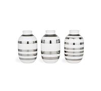 Kähler Miniature Vases Pack of 3 Omaggio for Small Bouquets Classic Metallics