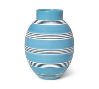 Kähler Omaggio Nuovo Vase Height 30 cm Blue Stripes