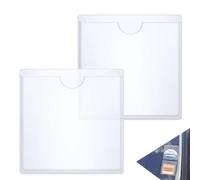 Kaelix Car Parking Permit Holder 2-Pack - Clear Adhesive-Free Windshield Display Sleeves for Parking Pass, Tickets, Licenses - Reusable, Easy Install, No Residue, Universal Fit for Cars