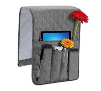 Kaelix Sofa Remote Control Holder Armchair Caddy - Non-Slip Couch Organizer for Remote, Phone, Glasses - 5 Pockets Arm Rest Organizer - Remote Control Holder for Sofa, Recliner, Couch