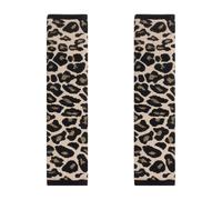 Kaelorae 2 Pcs Seat Belt Pads, Classical Brown Leopard Auto Seatbelt Protector, Soft Strap Car Harness Cover Shoulder Cushion for Vehicle SUV Truck Vans Sedans (A)