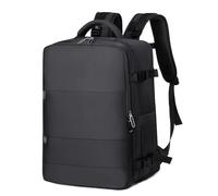 Kaelorae EasyJet Underseat Cabin Backpack 45x36x20cm - Airline Approved Carry On Bag with Laptop Compartment, Shoe Pouch & USB Port, Lightweight Travel Backpack (Black)